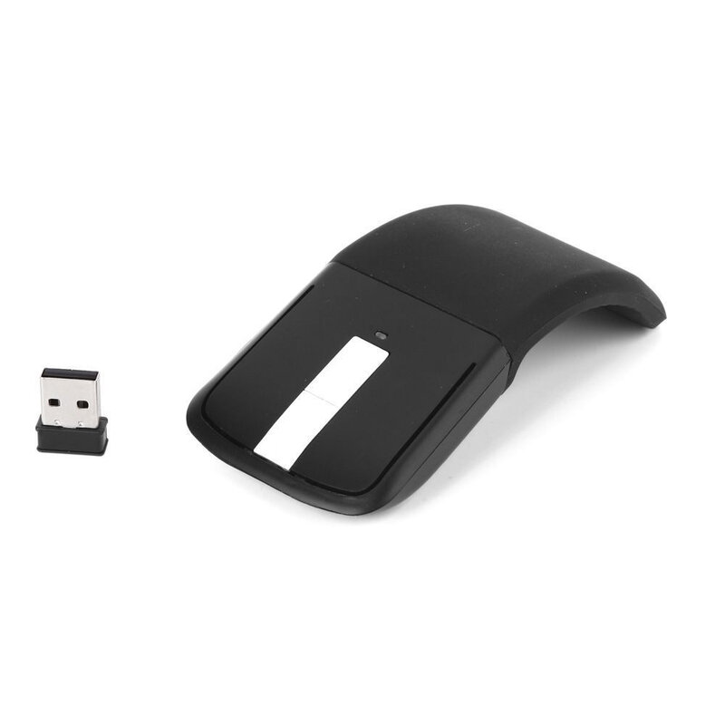 Ratón inalámbrico de 2,4G y 1600DPI, Mouse de arco USB ergonómico plegable para iPad, Mac, tableta, Macbook Air/Pro, PC y portátil