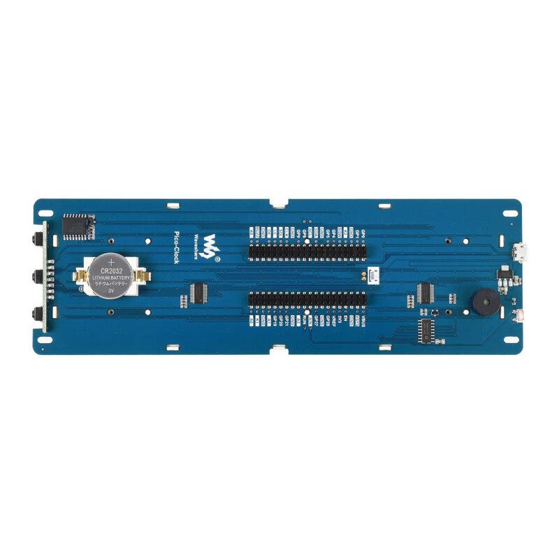 Waveshare-reloj electrónico rectangular para Raspberry Pi Pico, preciso RTC, multifunciones, dígitos LED, código abierto, Programable