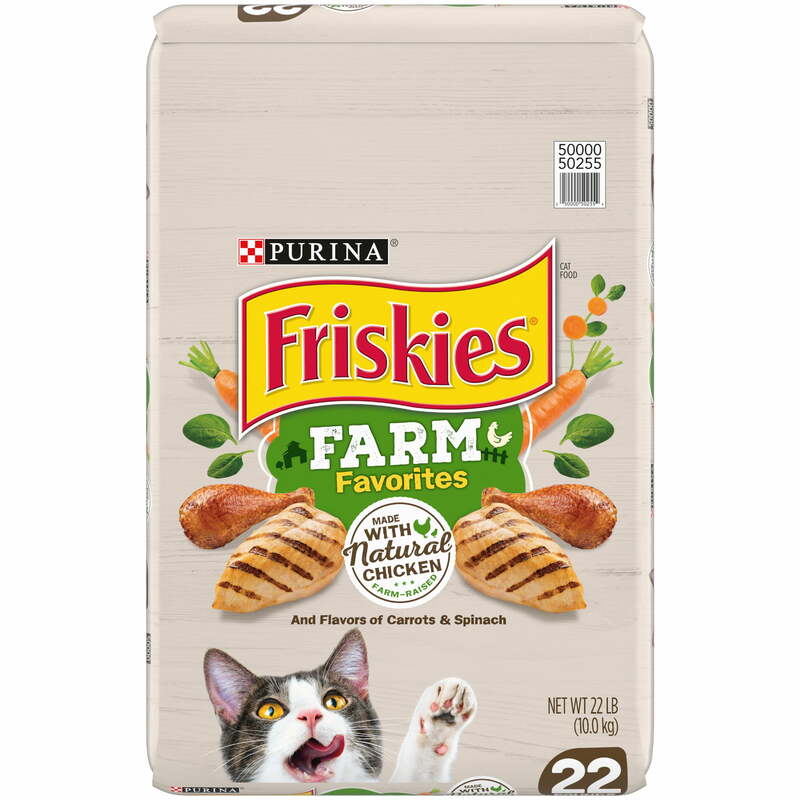 Friskies cibo secco per gatti, preferiti dalla fattoria con pollo, 22 lb. Bag