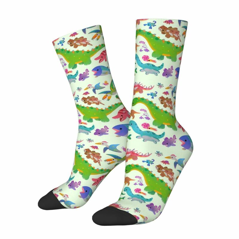 Детские пастельные носки Юрского периода, поглощающие пот чулки Харадзюку, всесезонные длинные носки, аксессуары для мужчин и женщин, подарки