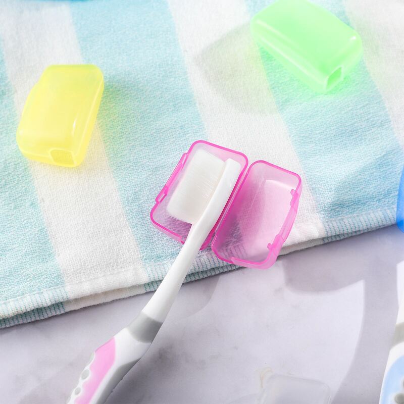 10 Stuks Plastic Tandenborstel Hoofd Hoezen Tandenborstel Doppen Tandenborstel Hoofd Beschermhoes Voor Reizen Wandelen Kamperen (Willekeurige Kleur)