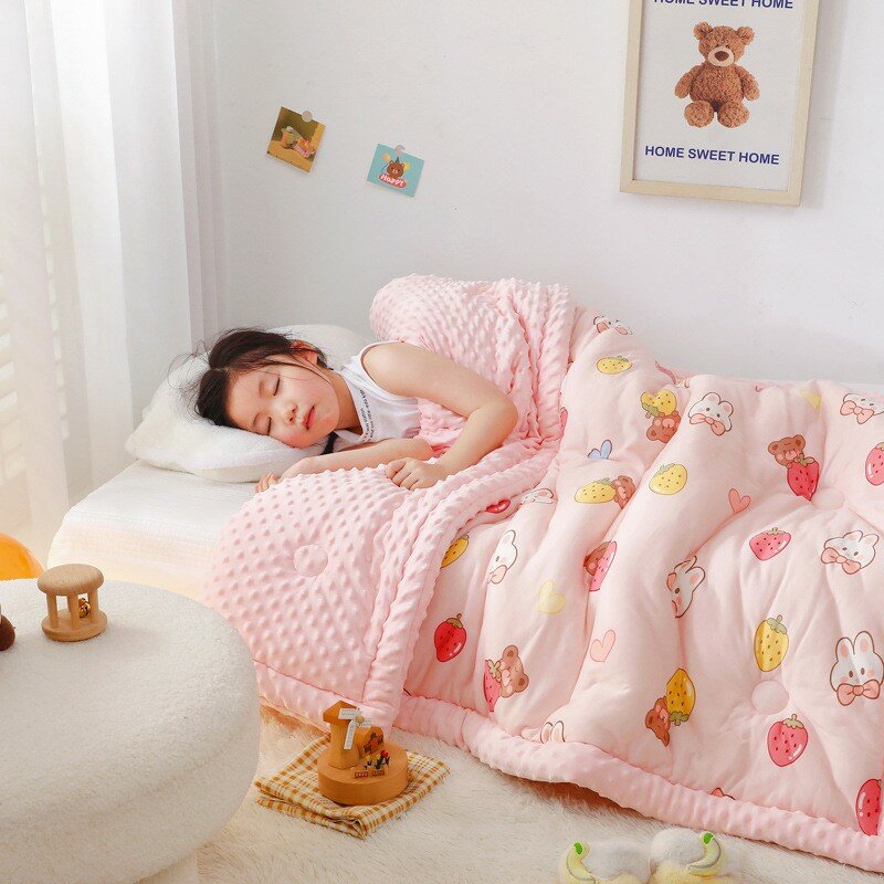 Selimut Bayi Hangat Musim Dingin Selimut Quilt Musim Panas Penutup Tidur Siang Lembut Selimut Tebal Tempat Tidur Bungkus Bayi Baru Lahir