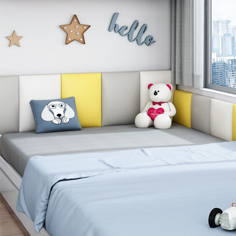 bedside anti -collision wall stickers from sticky soft bag children stereo wall