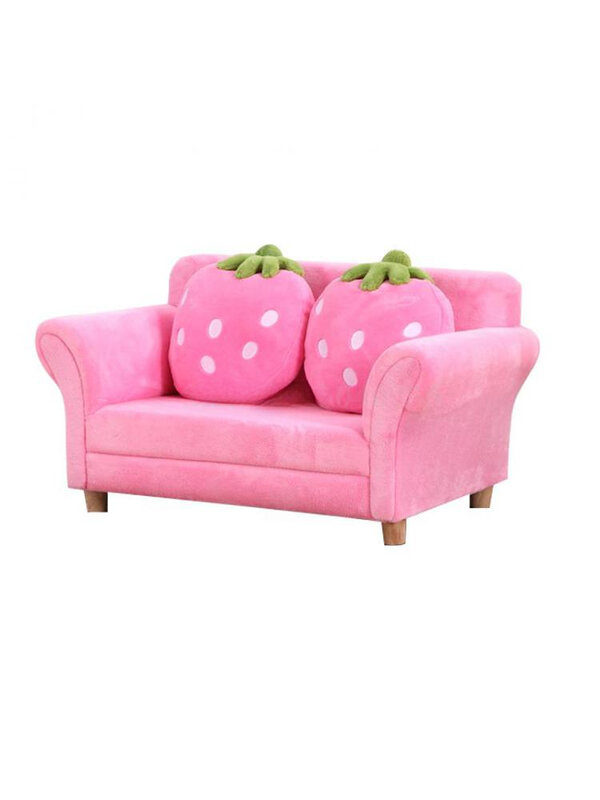Children's lazy sofa fabric Princess baby lazy seat strawberry combination sofa child mini cute