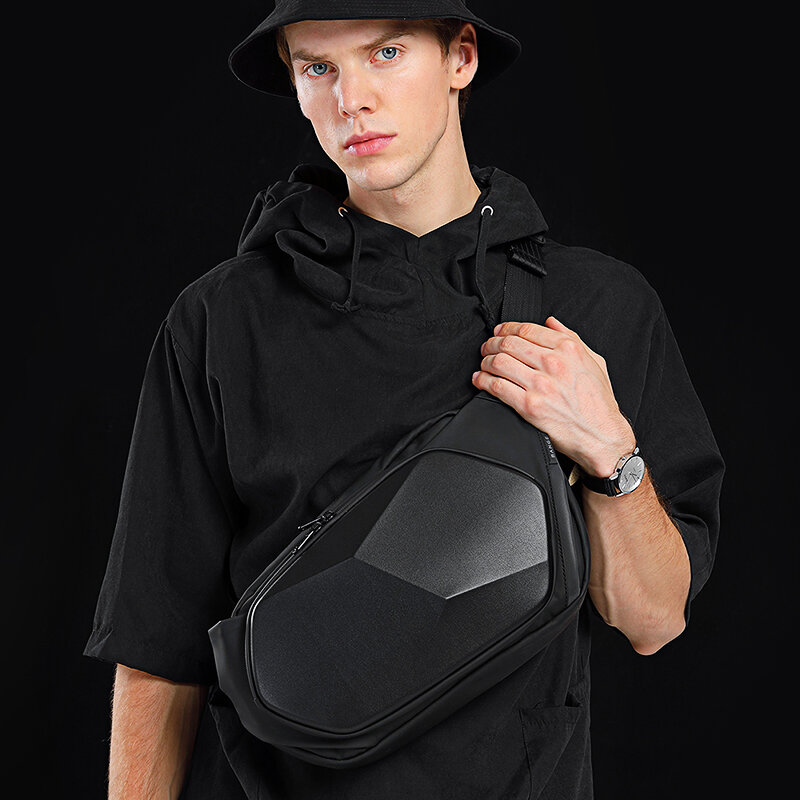 BANGE Men Bag Tready Shoulder Bags With Hard Shell Crossbody Pack Anti-theft Waterproof Travel Male Backpack 9.7 Inch Ipad Bolsa