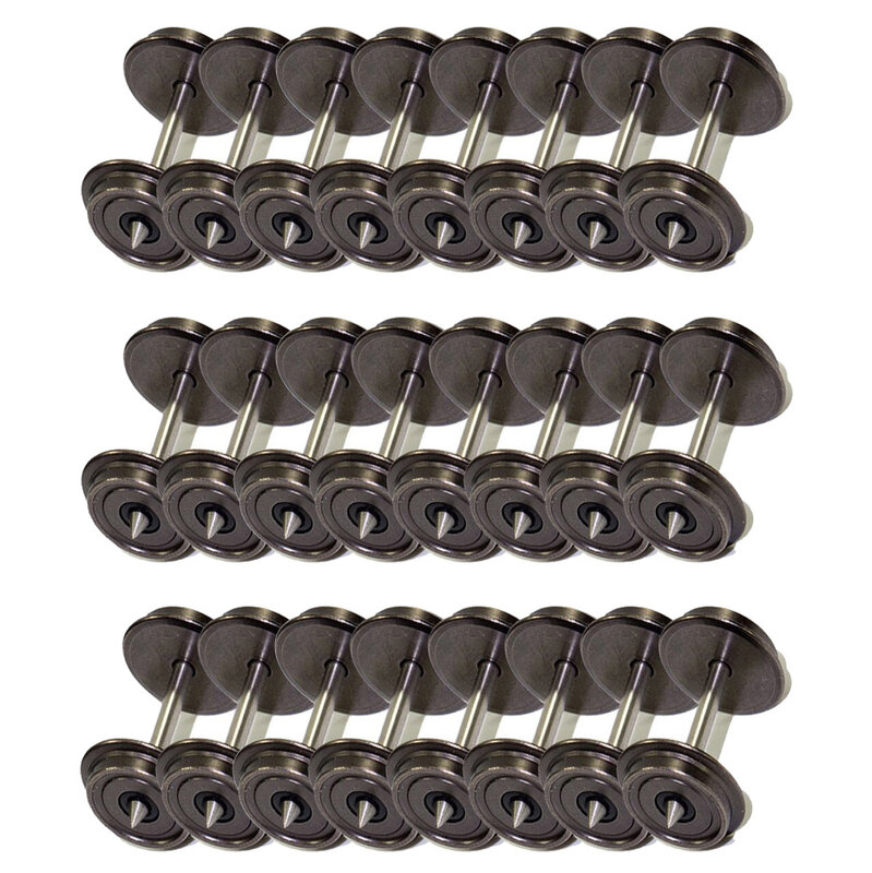 Evemodel-ruedas de Metal DC de 12 piezas/24 piezas, modelo de trenes HO a escala 1:87, 36 pulgadas, C8724