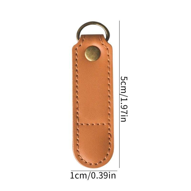 SIM Card Storage Bag PU Leather Removal Ejector Pin Tool Storage Pouch With Detachable O-Ring Portable Phone Card Holder Bag