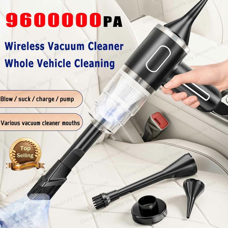 5 in1 Wireless Vacuum Cleaner 9600000Pa Automobile Portable Robot Vacuum Cleaner Handheld For Car Office Home Appliances