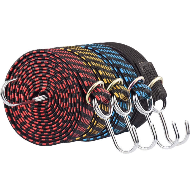 1 pz accessori per biciclette elastici bagagli in gomma corda ganci per cavi bici corda cravatta bicicletta bagagli portapacchi cinghia gancio a fascia fissa