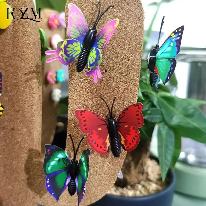 20 pçs bonito borboleta forma pino empurrar pinos thumbtacks decoração tachas pino cortiça placa diy escritório papelaria fixo foto parede prego