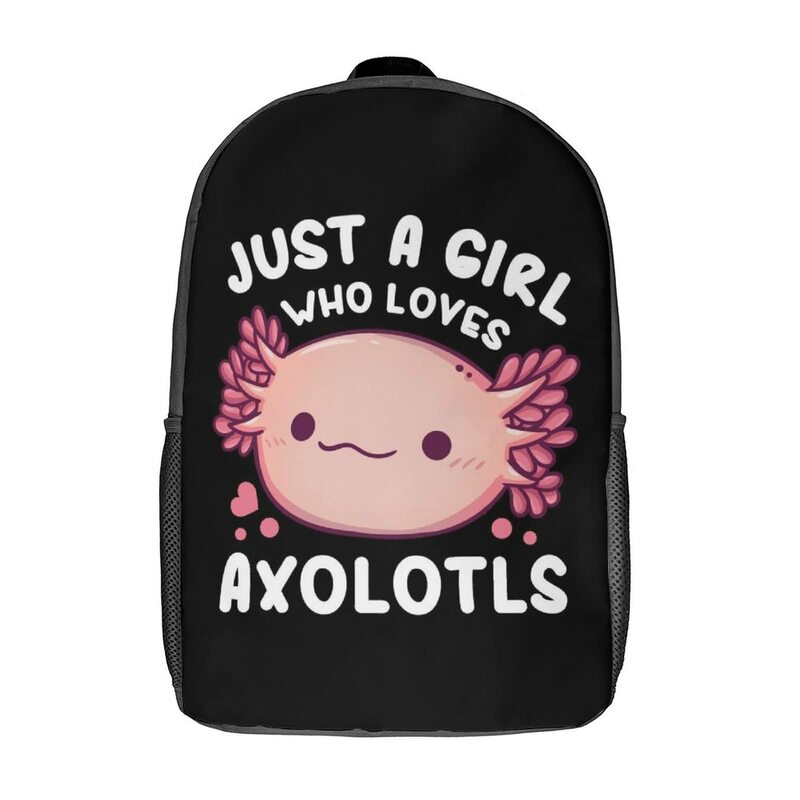 Axolotl Pattern Backpack for Kids Elementary Children Book Bags with Adjustable Strap Student Schoolbag Lightweight Personalized