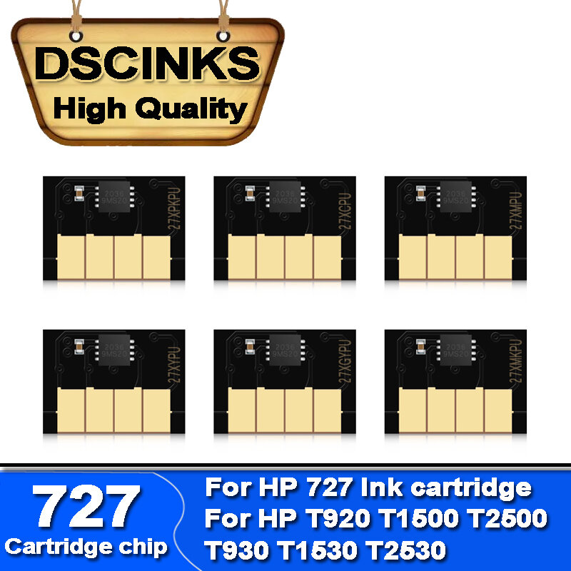 For hp 727 727XL ink cartridge chip For HP DesignJet T920 T1500 T2500 T930 T1530 T2530 Printer 727 New Upgrade cartridge chip