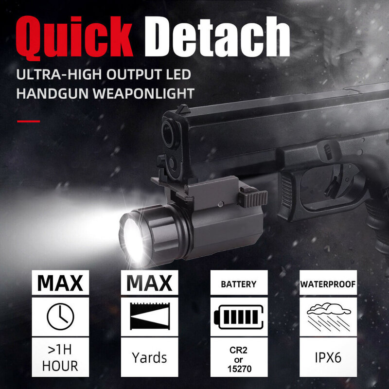 Tactical Flashlight High Power Led Torch Camping Torch Pistol Underslung Flashlight Aluminum M-013 Sight Hunting Flashlight