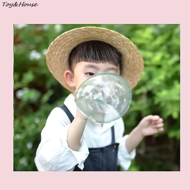 Funny Magic Bubble Glue Toy Blowing Colorful Bubble Ball Plastic Balloon Won't Burst Safe For Kids Boys Girls Gift
