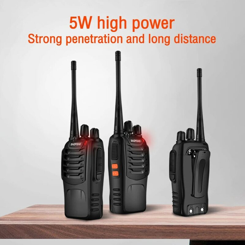Baofeng-walkie-talkie portátil de alta potencia para exteriores, Radio bidireccional de largo alcance para caza, BF888s, BF-888S
