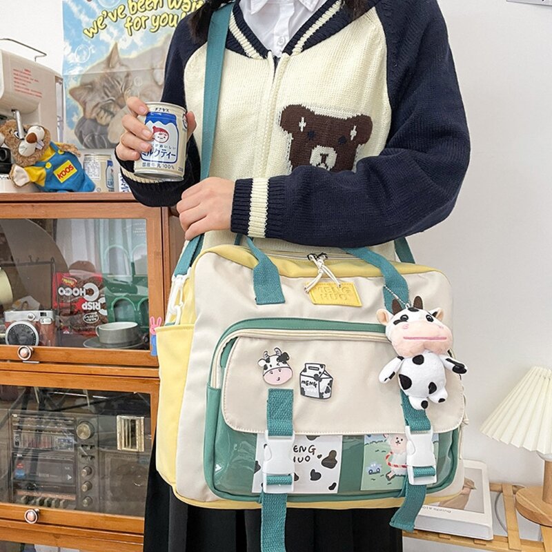 Women Multifunctional Backpack Female Portable Travel Bag Student Small Schoolbag Teenage Girl Lovely Badge Backpacks