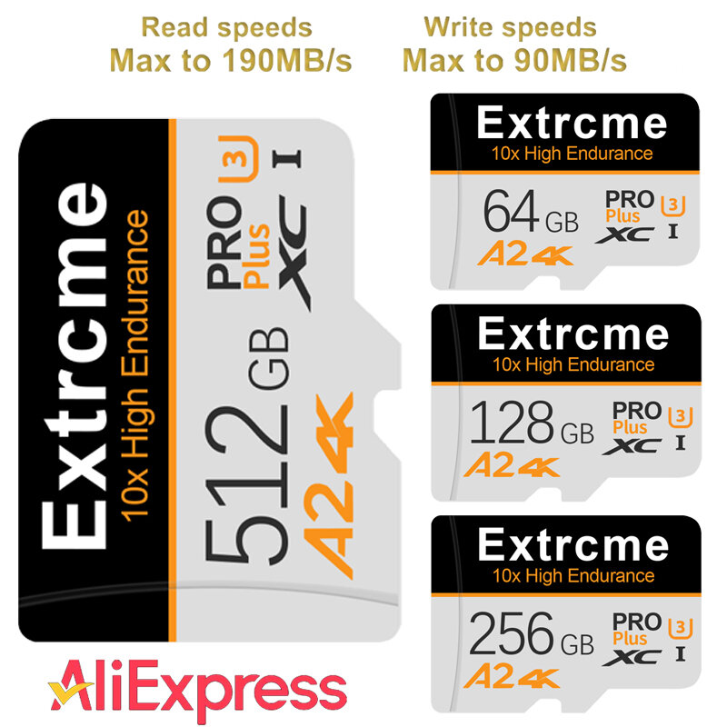 NEW Class10 High Speed 512GB Micro TF Sd Card 128GB SD Cards High Capacity Memory Card For Camera Smartphone With Adapter
