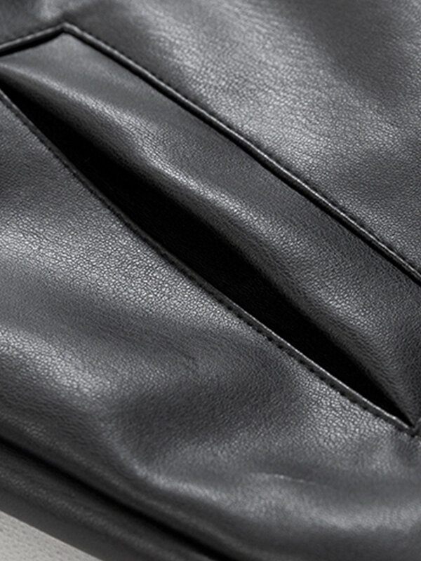 Mauroicardi-Veste courte en cuir PU pour homme, blouson de luxe, décontracté, noir, doux et léger, avec fermeture éclair, mode mixte, printemps automne