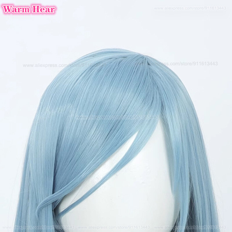 In Stock Hinomori Shizuku Wig Anime Long 80cm Sea Blue Cosplay Anime Wig Heat Resistant Hair Halloween Party Woman Wigs +Wig Cap