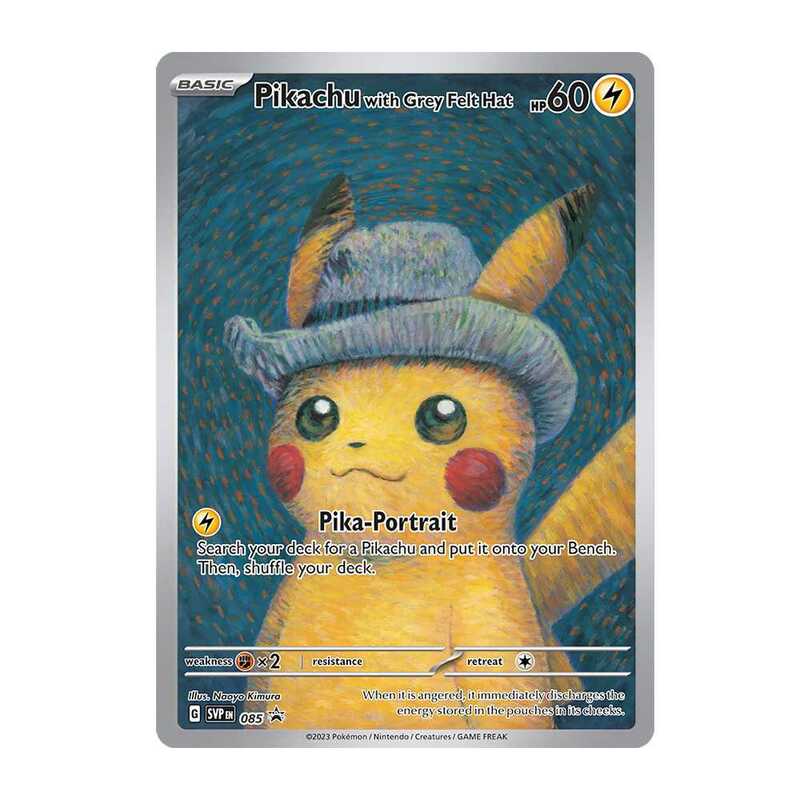 Kawaii Pikachu Belanda Van Gogh Museum Pikachu koleksi kartu hadiah mainan permainan kartu Anime mainan anak-anak baru aksesoris pria