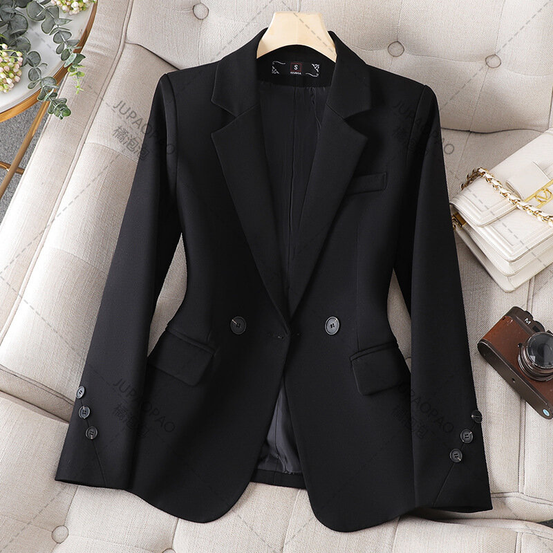 Blazer informal de alta calidad para mujer, traje pequeño de diseño para el lugar de trabajo, Popular, primavera y otoño, 2024