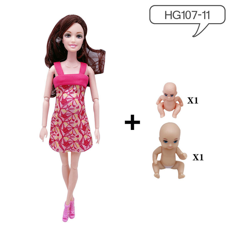 Schwangere Puppe Mom mit 2Pcs Baby in Ihr Bauch mit 1Pc Kleidung Bildungs Puppen Mädchen Spielzeug Weihnachten Geschenk für kinder kid