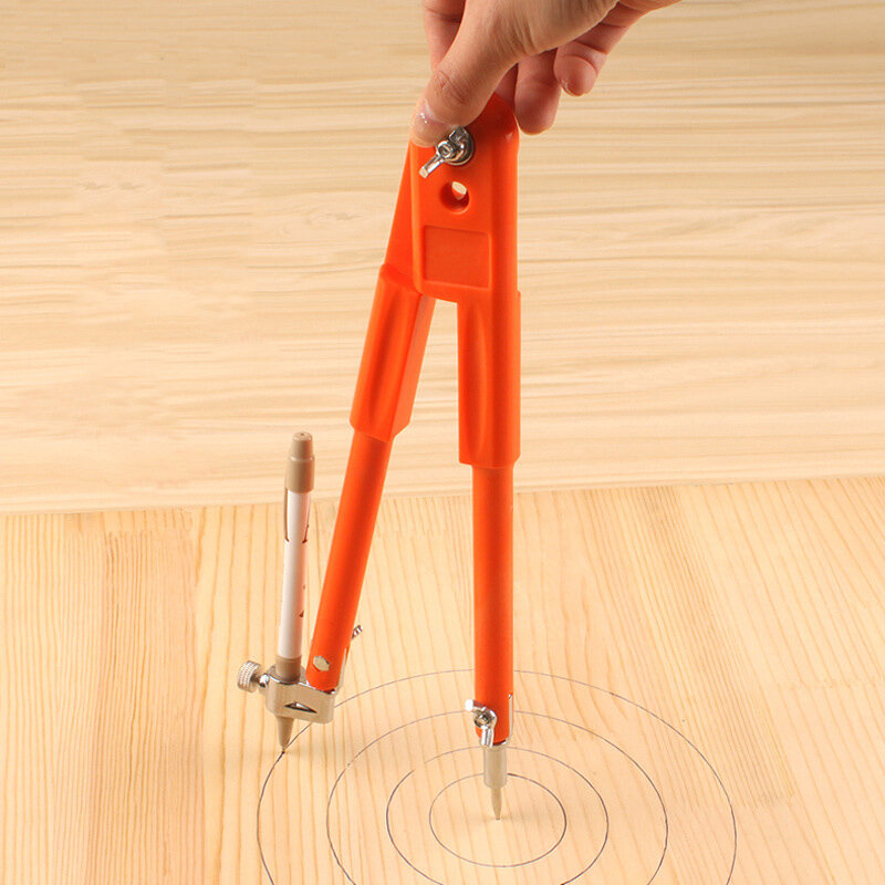 Compás de dibujo de lápiz Circular de precisión de carpintero, herramienta de trazado de madera de marcado ajustable, diámetro máximo de 45/75cm