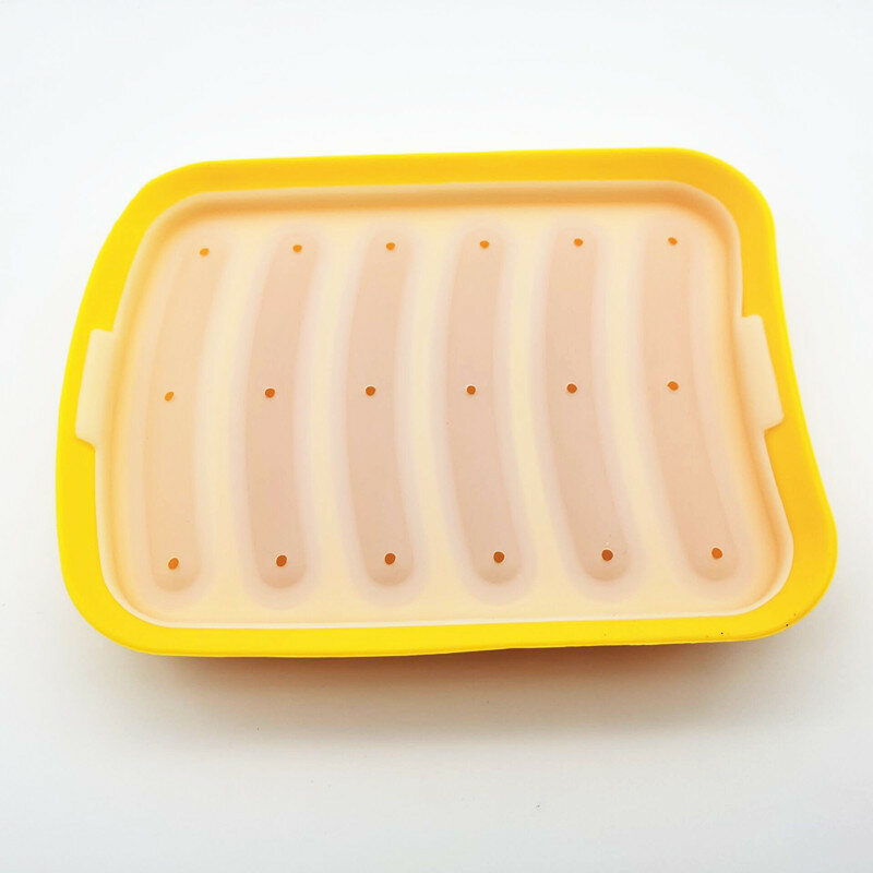 Molde de silicona para hacer salchichas, utensilio de cocina reutilizable, hecho a mano, ideal para hornear pasteles y perritos calientes