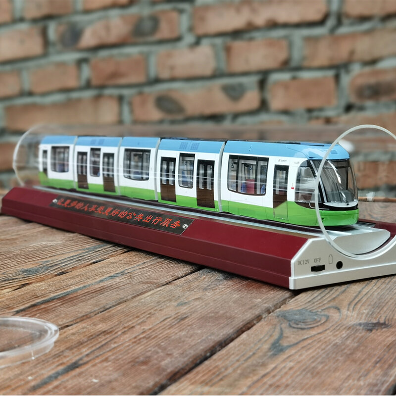 نموذج مترو أنفاق صيني بالمدينة مع أضواء ، خط شيجياو ، خط شيانغشان ، لعبة سيارة السكك الحديدية ، 1:64