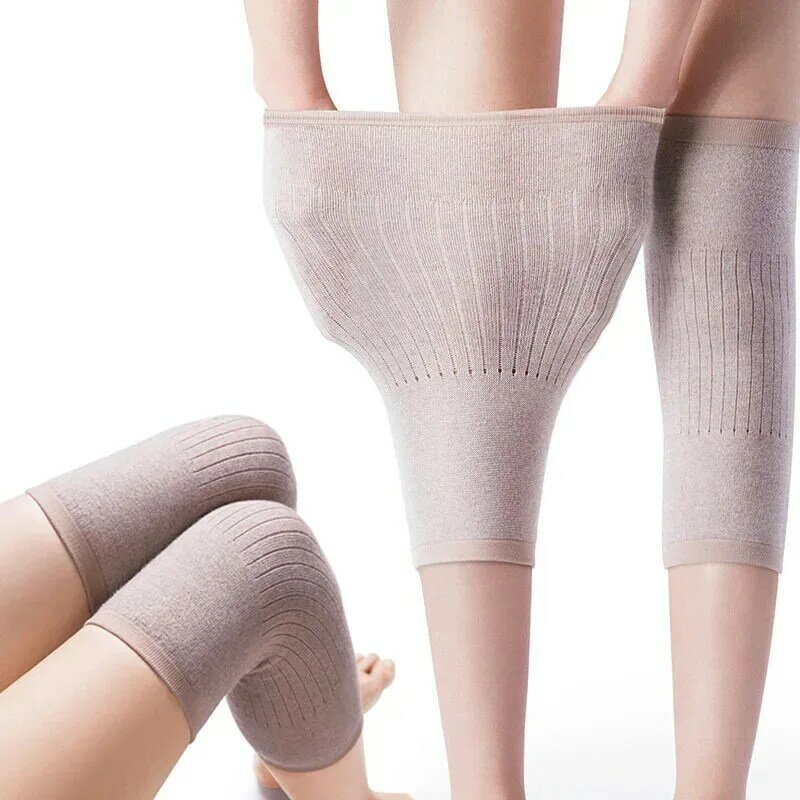 1 Pair Cashmere Warm Kneepad Wool Knee Support Men and Women Cycling Lengthen Prevent Arthritis Knee Pad Running Knee Protector