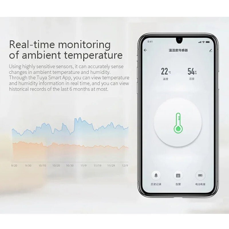 Zigbee Tuya Monitor termometer dalam ruangan, Sensor suhu dan kelembapan cerdas bekerja dengan Alexa Google Home otomatisasi 1 buah