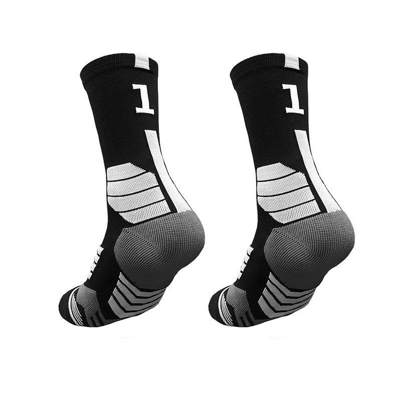 ถุงเท้าเล่นบาสเก็ตบอลตัวเลขระดับมืออาชีพถุงเท้าหนาสำหรับเล่นสกีผ้าขนหนูซับเหงื่อสำหรับฤดูหนาว