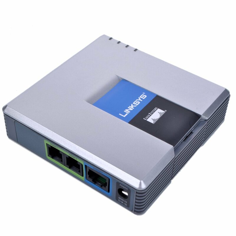 New Unlocked PAP2T SIP VOIP Phone Adapter with 2 FXS  Phone Ports VoIP Gateway