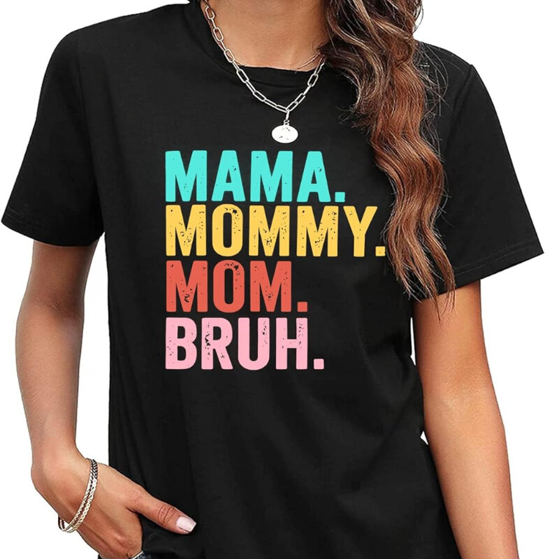 LAZYCHILD 여성 마마 티셔츠, 엄마 셔츠, 엄마 엄마 코튼 티셔츠, 재미있는 엄마 티 탑, 개성 있는 편안한 의류