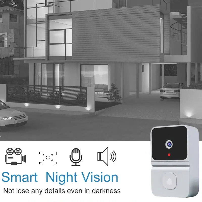 Tuya WiFi Video campanello Smart Home protezione di sicurezza interna citofono bidirezionale campanello ricaricabile per visione notturna con fotocamera