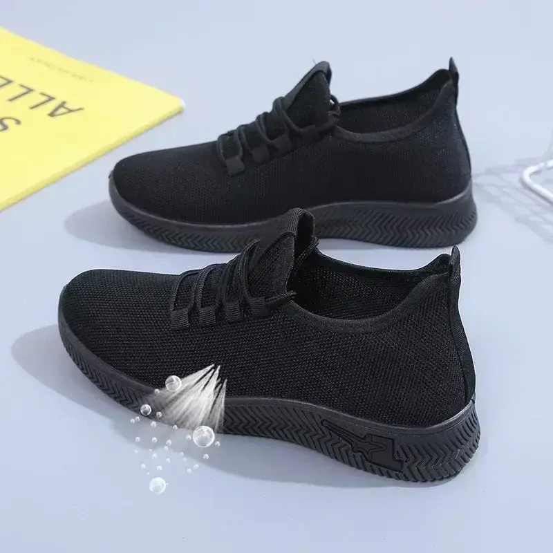 Mesh Non-slip Vulcanize Shoes Female Fashion Casual Breathable Hot Sale Lace Up Shoes for Women Soft Sole Walking Shoes Zapatos
