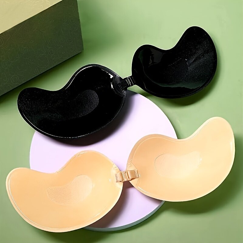 Two pairs Stick-On Lifting Bra, Mango Shaped Strapless Self-AdhesiveSlip-Proof Seamless Bra, Women's Lingerie & Underwear