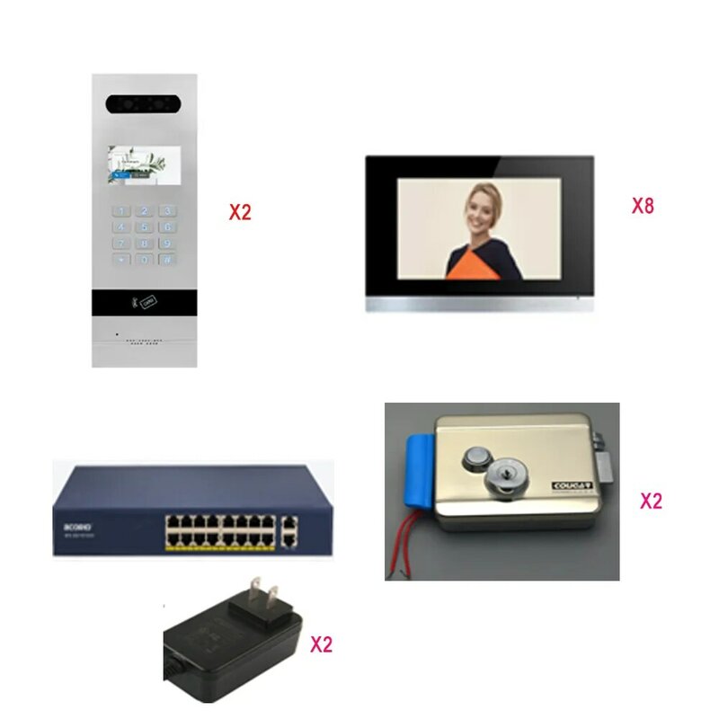 Telepon pintu IP interkom apartemen Tuya mandiri interkom video IP interkom dapat bekerja tanpa layar dalam ruangan