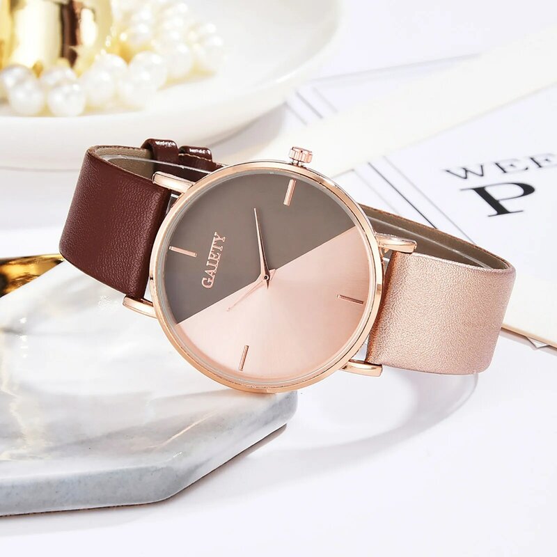Reloj de pulsera de lujo para mujer, relojes de cuarzo con costura geométrica, de moda, 2022