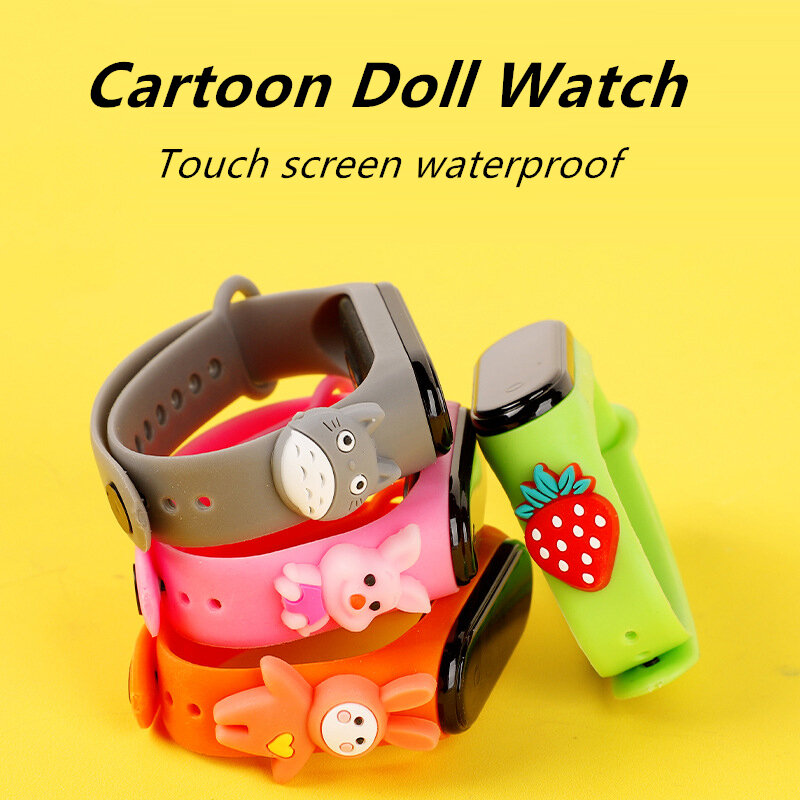Relógios impermeáveis para crianças Smart Touch, Relógio eletrônico digital, Relógio LED para crianças, Pulseira esportiva, Luz branca, menino, menina, ao ar livre