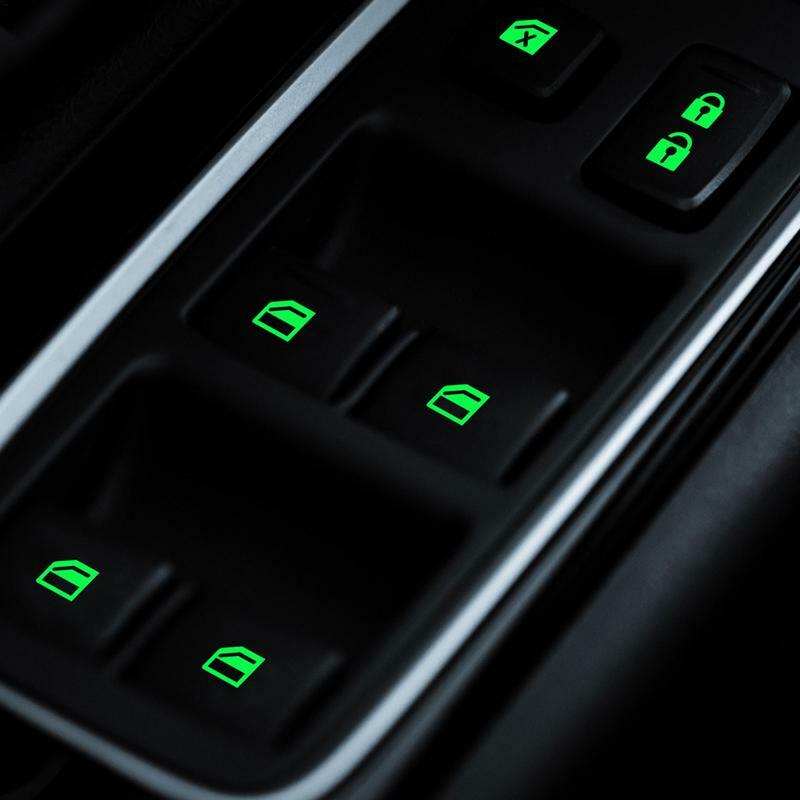 Naklejki z etykietą przełącznika do bezpiecznego samochodu świecąca nocna widoczność naklejki z etykietami fluorescencyjnymi świecące w ciemności naklejki z przełącznikiem