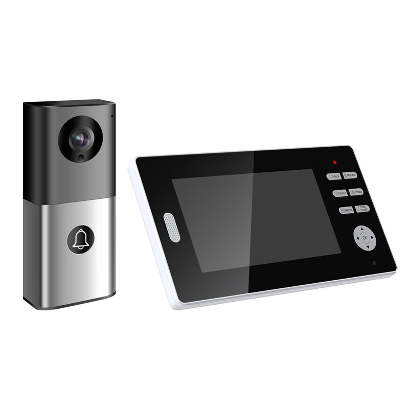 7Inch IPS Screen 2.4Ghz Wire-Free Wireless Video Door Phone IR Night Vision Visual Intercom Doorbell Access Control System