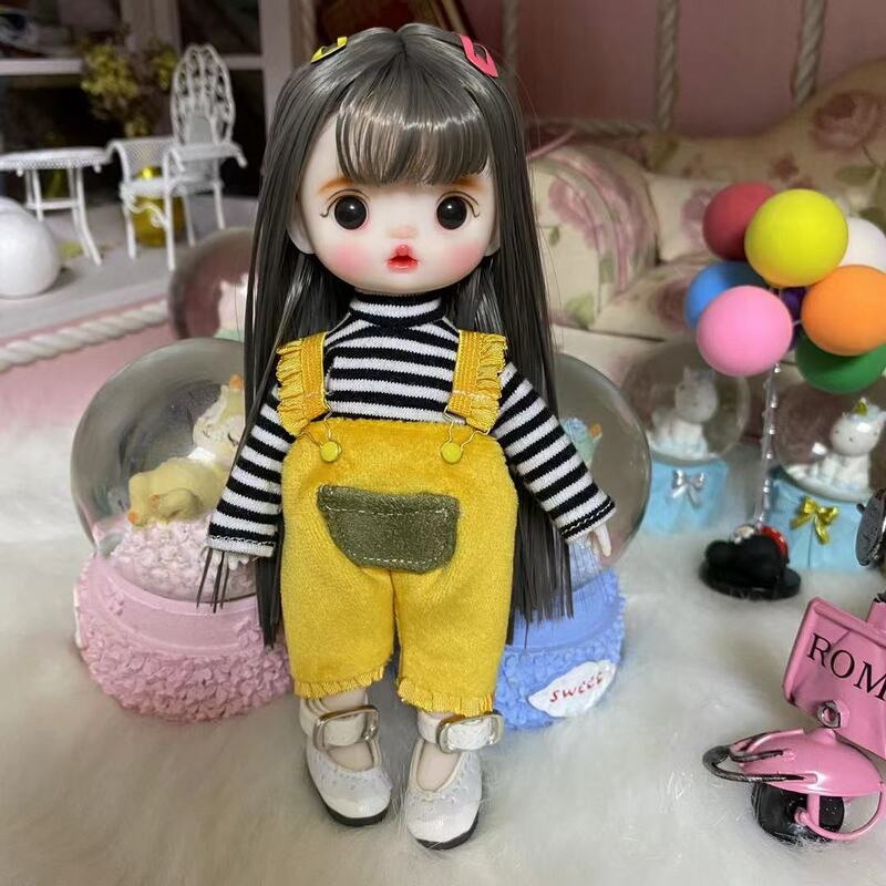 16cm Cute Blyth Doll Joint Body Fashion BJD Dolls Toys con scarpe eleganti parrucca Make Up regali per ragazza