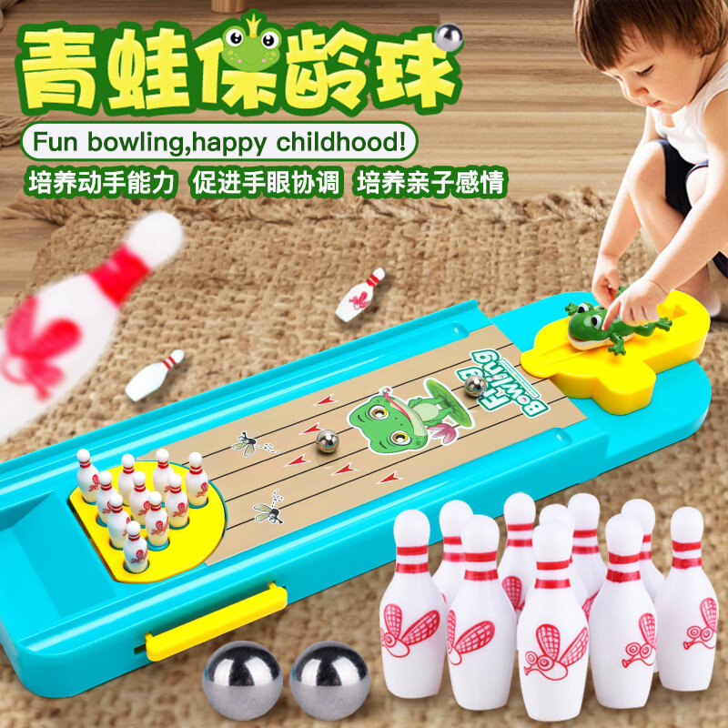 Frosch Bowling Puzzle laufen Mini-Spiel automat lustige Auswurf bälle Spiel Desktop-Party Baby Boy Girl Festival Geburtstag Kind Geschenk Spielzeug