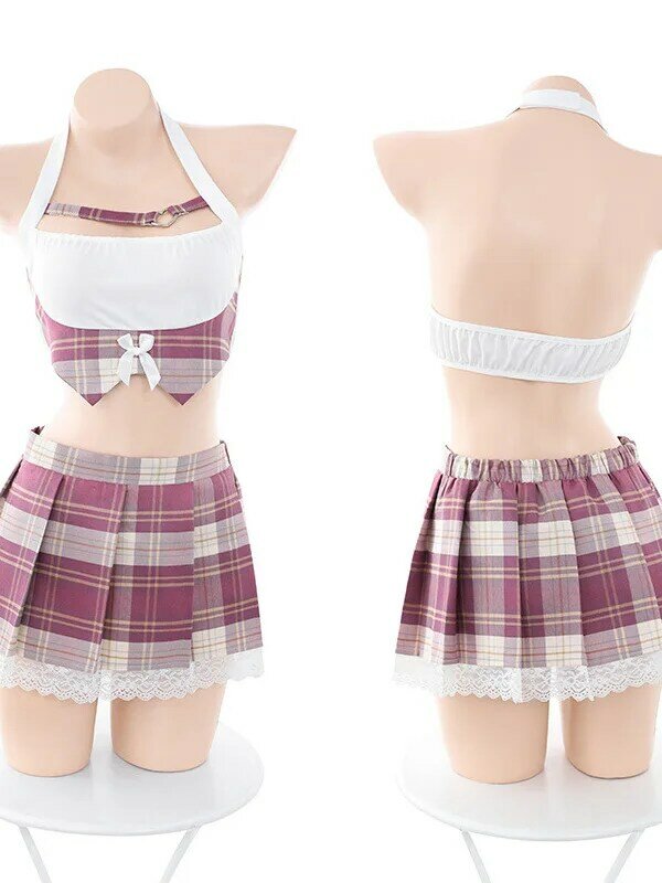 Feimu Academy 패션 스타일 패턴 JK 성숙한 매력 우아한 부드러운 스플릿 세트, 섹시한 유니폼, 롤 스커트 세트, N2D9