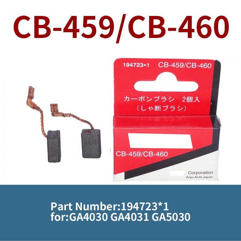 Cb-459 cb-460 escova de carbono para makita escova de carbono genuíno ga4030 ga4031 ga5030 acessórios moedor de ângulo 194723*1