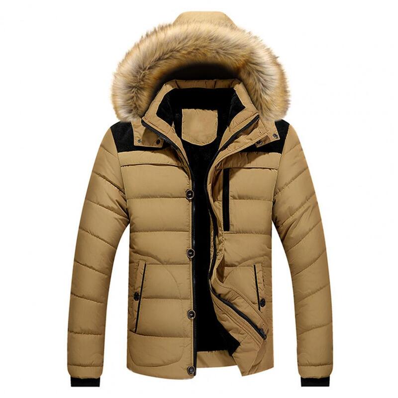 Winter Unten Mantel Extra Dicke Hoch Warme Gepolsterte Hohe Kragen Männer Jacke für Outdoor