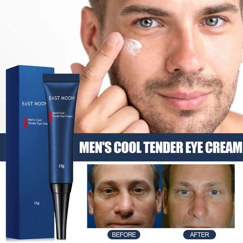 Crème pour les yeux pour hommes, 15g, améliore les cernes, soins du visage, douce, hydratante, estompe les ridules, crème réparatrice