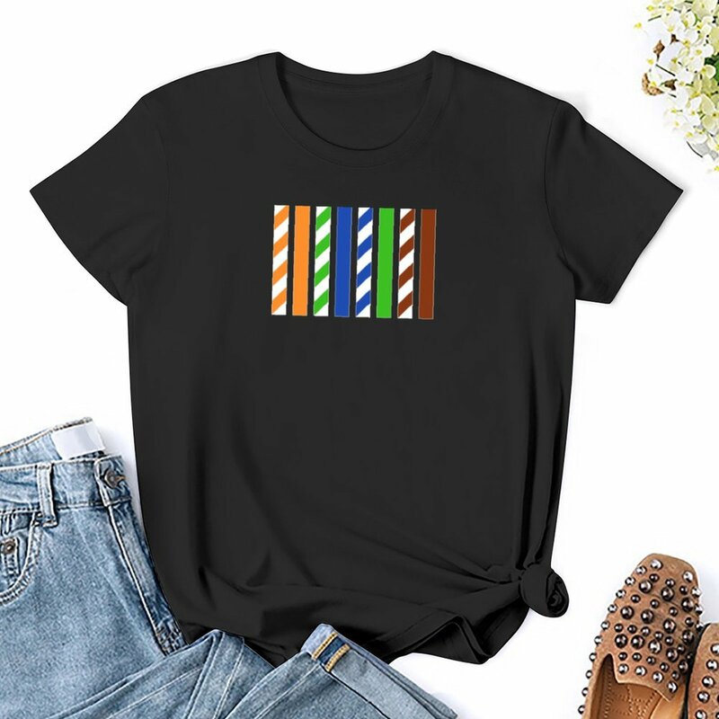 T-shirt avec câblage Ethernet pour femme, chemisier mignon