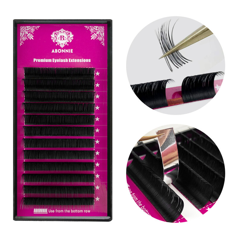 Abonnie Classic Eyelashes Extensions Individual Volume Lashes Fluffy Ultra Soft Eyelash Extensions